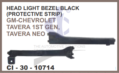 HEAD LIGHT BEZEL BLACK (PROTECTIVE STRIP) TAVERA T-1,TAVERA NEO