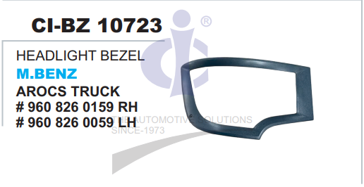 HEAD LIGHT BEZEL GREY MBENZ AROCS TRUCK