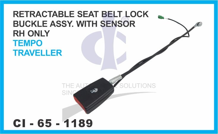 RETRACTABLE SEAT BELT BUCKLE ONLY TRAVELLOR W/SENSOR RH