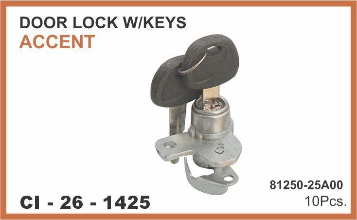 DOOR LOCK W/KEY ACCENT LEFT