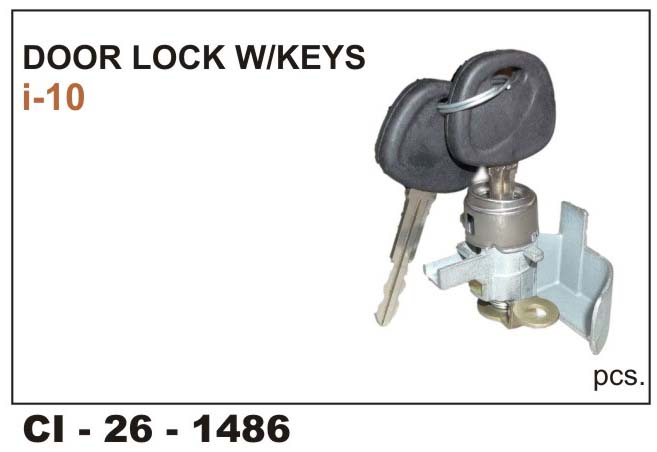 DOOR LOCK W/KEY I-10 (L)