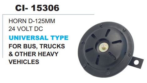 HORN D-125MM 24 VOLT DC UNI TYPE BUS TRUCK HVY VECL