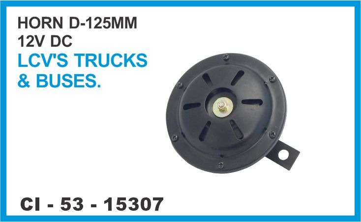 HORN D-125MM 12 VOLT DC UNIVERSAL TYPE FOR BUS, TRUCKS & OTHER HEAVY VEHICLES