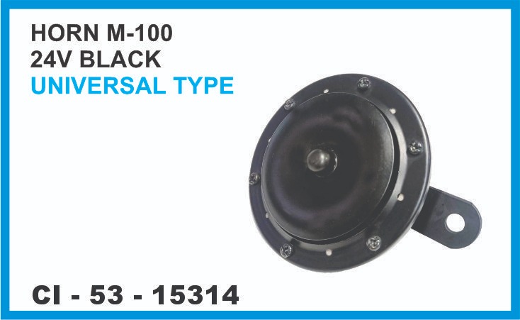 HORN M-100  24V BLACK UNIVERSAL TYPE