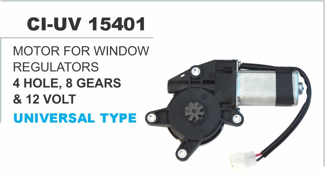 MOTOR FOR WINDOW REGULATOR 4HOLE, 8GEARS, 12VOLT UNI TYPE LH