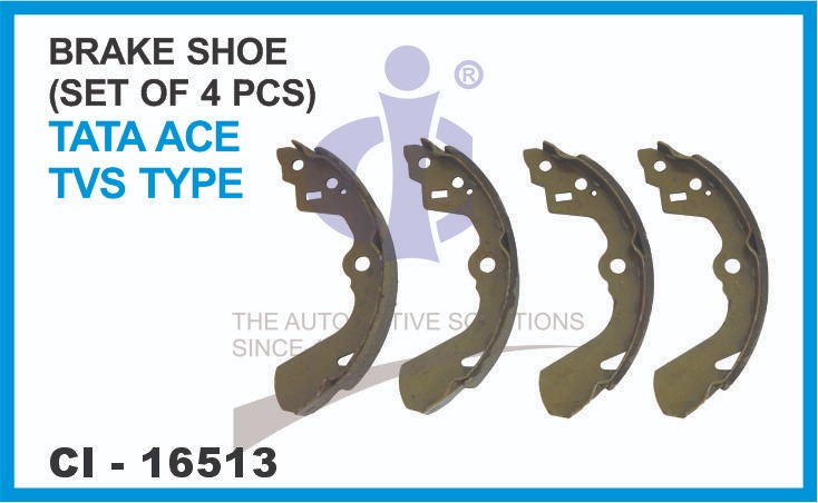 BRAKE SHOE ACE TVS TYPE REAR 4 PCS