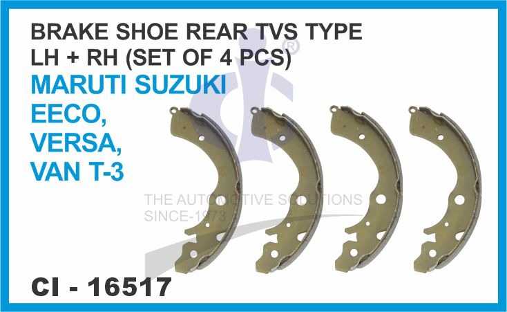 BRAKE SHOE EECO VERSA VAN T-3 REAR 4 PCS