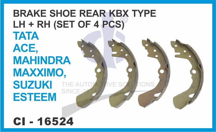 BRAKE SHOE ACE, MAXIMO, ESTEEM (KBX TYPE) REAR 4 PC
