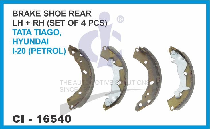 BRAKE SHOE TIAGO, I-20 PETROL REAR 4PCS