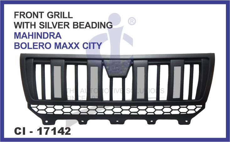 FRONT GRILL WITH SILVER BEADING MAHINDRA BOLERO MAX CITY