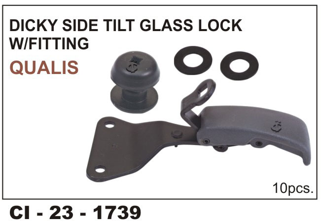 TILT GLASS LOCK QUALIS W/FITTING LH