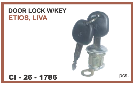 DOOR LOCK W/KEYS ETIOS,LIVA