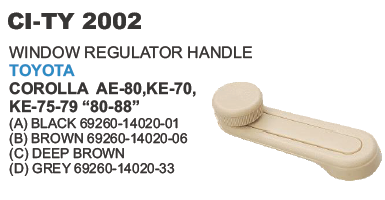 WINDOW REGULATOR TOYOTA COROLLA GREY