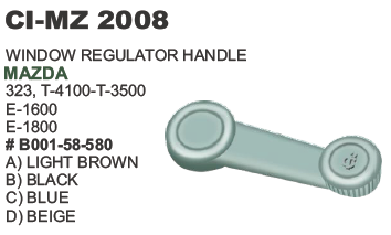 WINDOW REGULATOR HANDLE MAZDA BLUE
