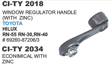 WINDOW REGULATOR HANDLE(WITH ZINC) TOYOTA BLACK