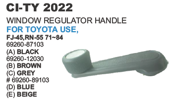 WINDOW REGULATOR HANDLE TOYOTA USE BLACK