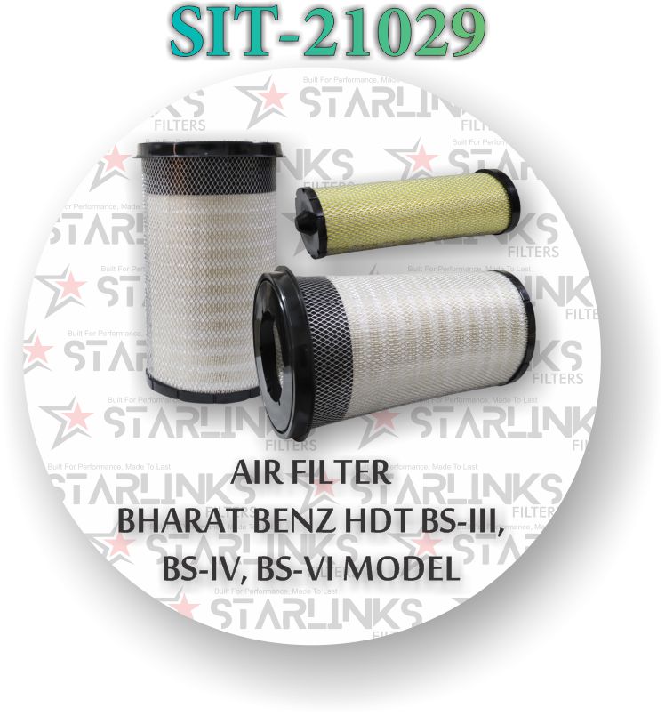 AIR FILTER BHARAT BENZ NAVISTAR TRUCK HDT BS3,BS4,BS6 MODEL