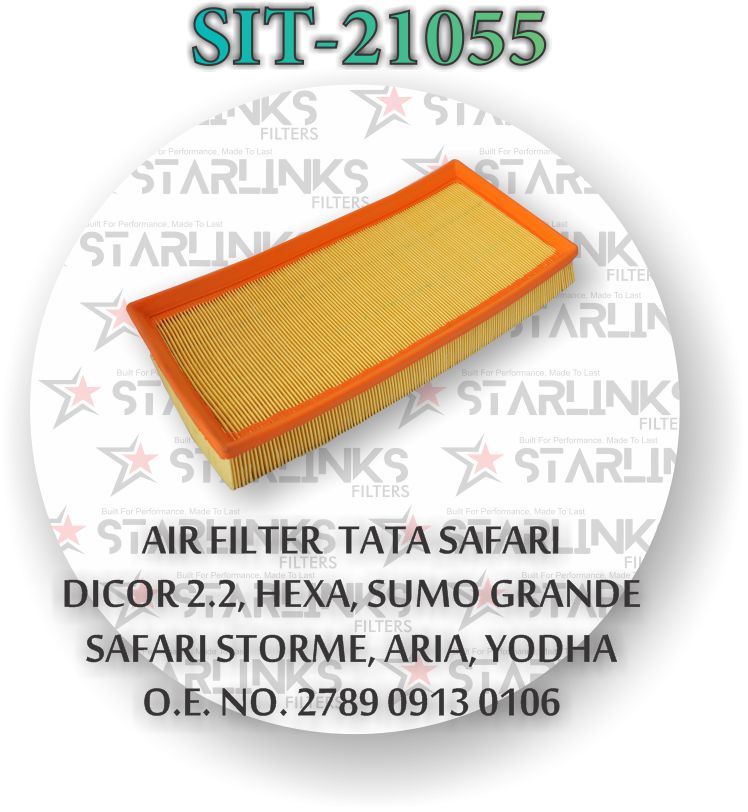 AIR FILTER PU TYPE TATA SAFARI DICOR 2.2, SUMO GRANDE, SAFARI STORME, HEXA, ARIA, YODHA