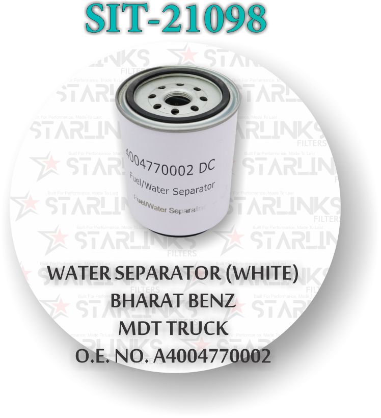 WATER SEPARATOR BHARAT BENZ MDT WHITE