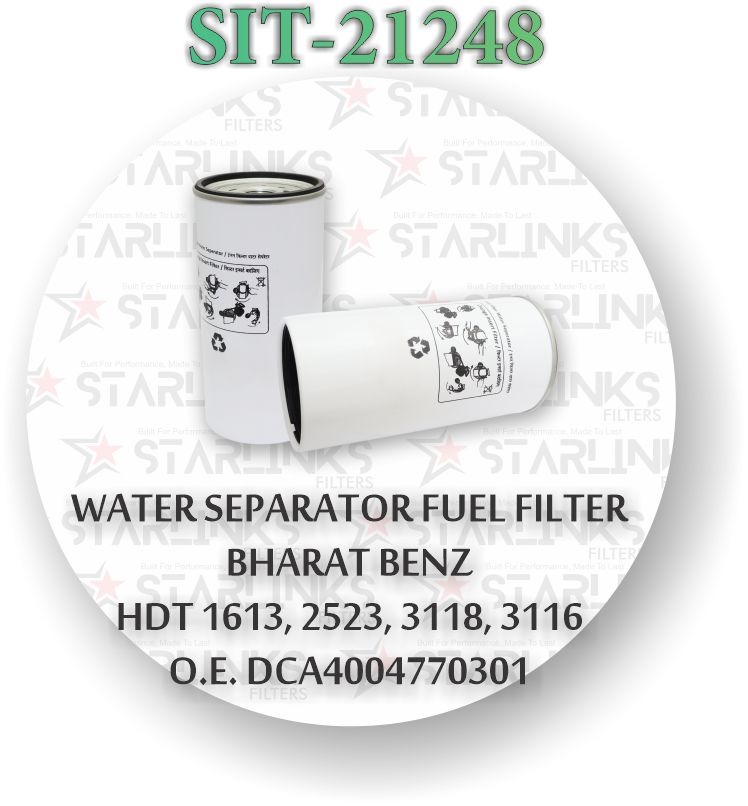 WATER SEPARATOR FUEL FILTER BHARAT BENZ HDT 1613,2523,3118,3116