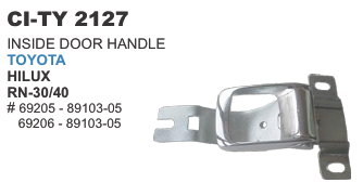 INSIDE DOOR HANDLE TOYOTA HILUX BLACK