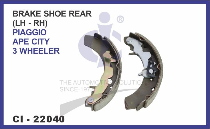 BRAKE SHOE REAR  PIAGGIO APE CITY (3 WHEELER)Â LH