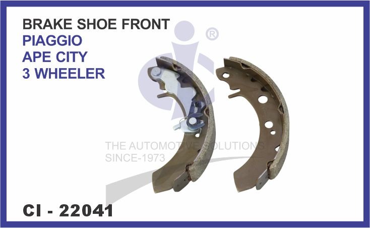 BRAKE SHOE FRONT PIAGGIO APE CITY (3 WHEELER)