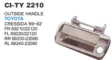 OUTSIDE HANDLE TOYOTA FRONT LH