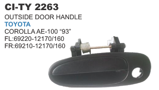OUTSIDE DOOR HANDLE AE-100'90' FRONT LH