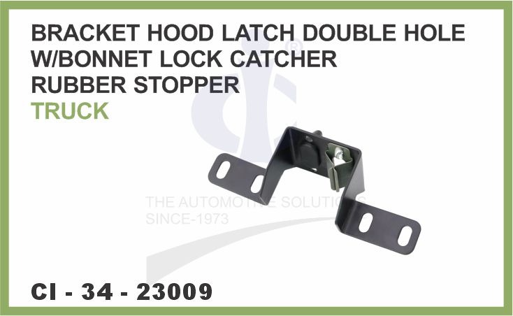 BRACKET HOOD LATCH DOUBLE HOLE W/ BONNET LOCK CATHER & RUBBER STOPPER LEYLAND TRUCK