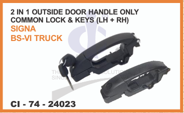 2 IN 1 OUTSIDE DOOR HANDLE ONLY WITH COMMON LOCK & KEYS (LH + RH) TATA SIGNA TRUCK BS-VI TRUCK