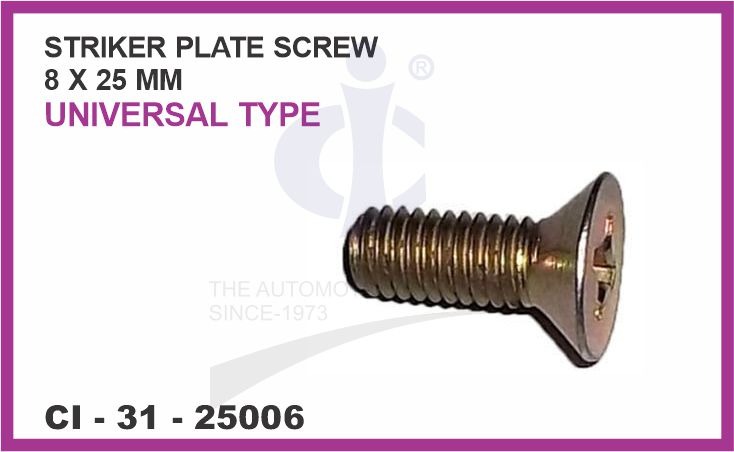 SCREW DOOR STIKER PLATE FOR CARS 8*25MM UNIVERSAL 50pcs