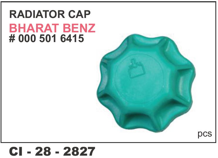RADIATOR CAP BHARAT BENZ TRUCK GREEN