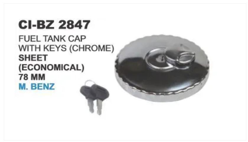 FUEL TANK CAP WITH KEYS (CHROME) SHEET ECONOMICAL