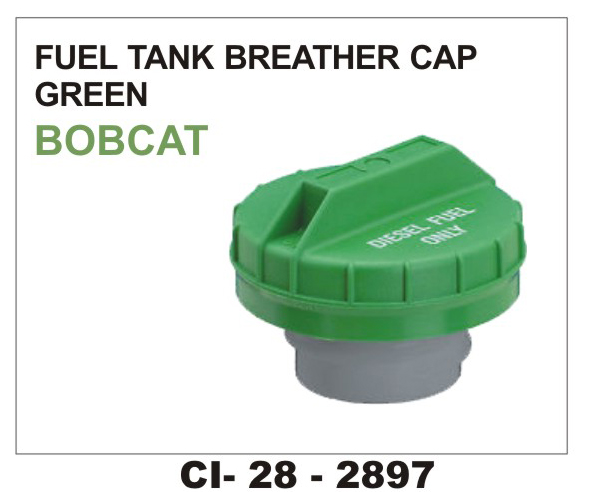 FUEL TANK CAP GREEN BOB CAT