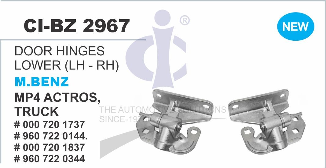 DOOR HINGES LOWER LH-RH MBENZ MP4 ACTROS, TRUCK