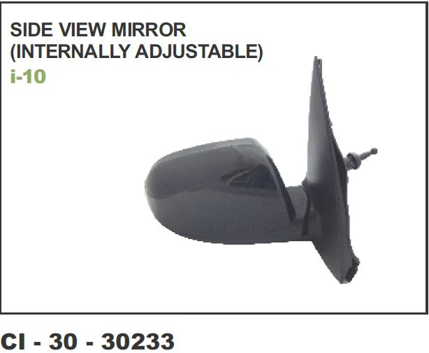SIDE VIEW MIRROR I-10 INTERNALLY ADJUSTABLE LH
