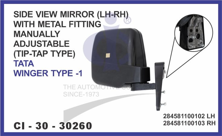 SIDE VIEW MIRROR WINGER T-1 LH