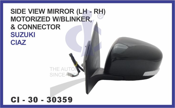 SIDE VIEW MIRROR MOTORIZED W/BLINKER CIAZ LH