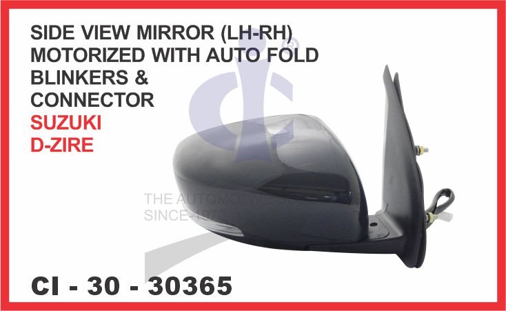 SIDE VIEW MIRROR W/BLINKER & CONNECTOR AUTOFOLD LH