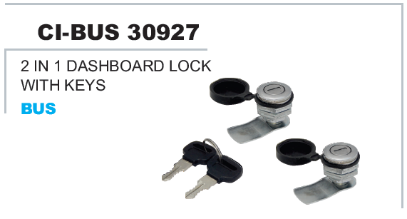 2 IN 1 DASHBOARD LOCK WITH COMMON KEYS BUS