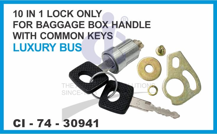 10 IN 1 LOCK ONLY FOR BAGGAGE BOX HANDLE WITH COMMON KEYS LUXURY BUS