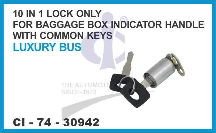 10 IN 1 LOCK ONLY FOR BAGGAGE BOX INDICATOR HANDLE WITH COMMON KEYS LUXURY BUS
