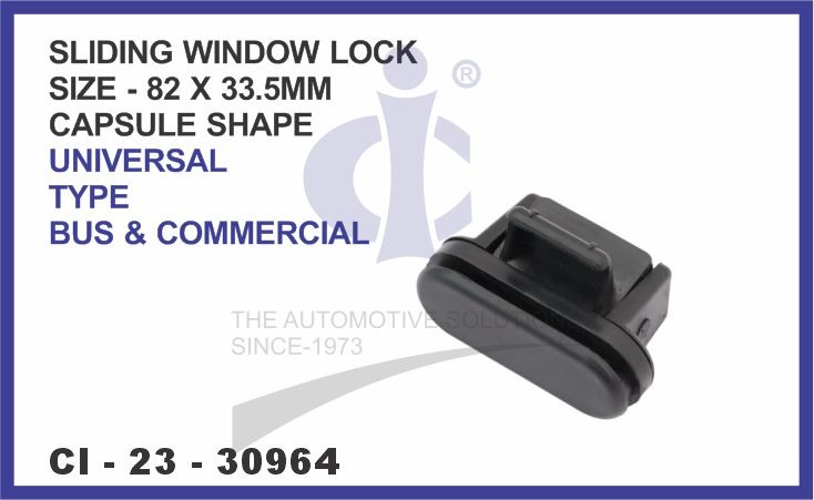 SLIDING WINDOW LOCK (SIZE : 82 X 33.5MM) UNIVERSAL CAPSULE SHAPE BUS & COMMERCIAL VEHICLES