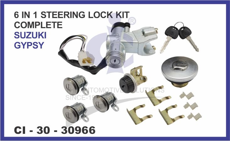 6IN 1 STEERING LOCK KIT COMPLETE SUZUKI GYPSY
