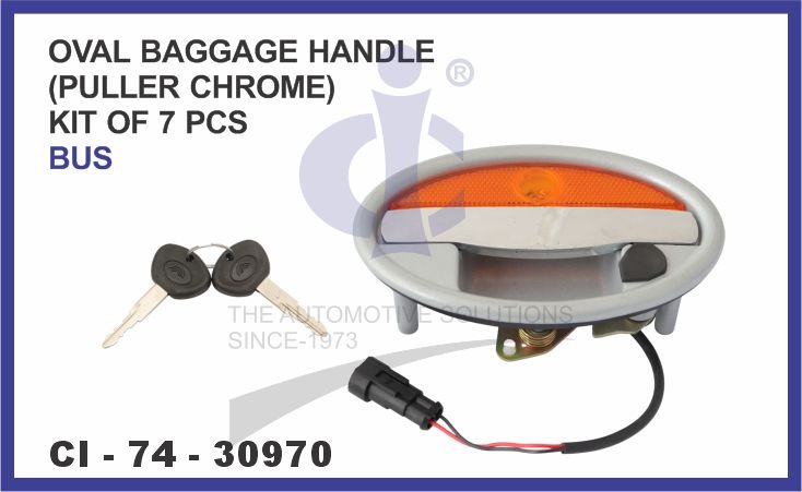 OVAL BAGGAGE HANDLE (PULLER CHROME) KIT OF 7 PCS BUS