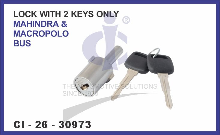 LOCK WITH 2 KEYS ONLY MAHINDRA & MARCOPOLO BUS