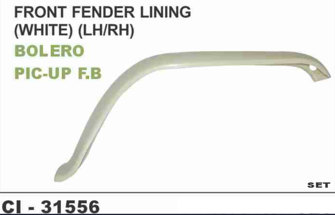FENDER LINING BOLERO F/B WHITE