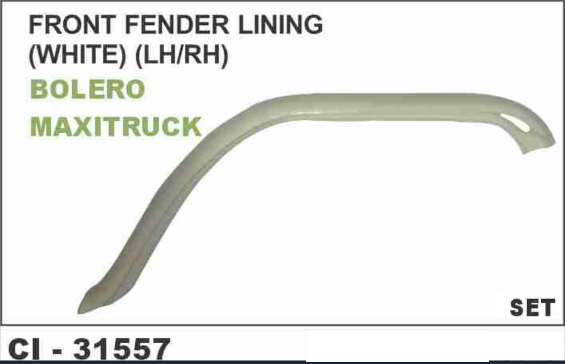 FENDER LINING BOLERO MAXI TRUCK WHITE