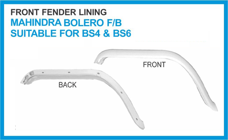 FRONT FENDER LINING BOLERO F/B BS-4,BS-6 W/O KIT WHITE